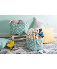 Design Imports Polyester Bin Lattice Rectangle Small