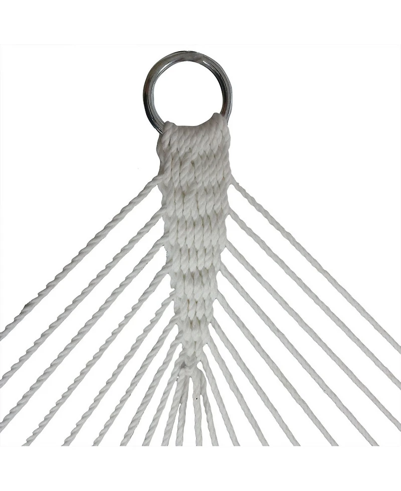 Heavy-Duty 2-Person Quilted Designs Fabric Hammock with Spreader Bars and Detachable Pillow