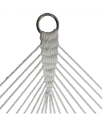 Heavy-Duty 2-Person Quilted Designs Fabric Hammock with Spreader Bars and Detachable Pillow