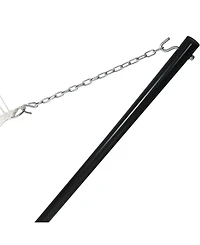 Outdoor 2-Person Quilted Fabric Hammock with Spreader Bars and Freestanding Stand