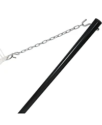 Outdoor 2-Person Quilted Fabric Hammock with Spreader Bars and Freestanding Stand