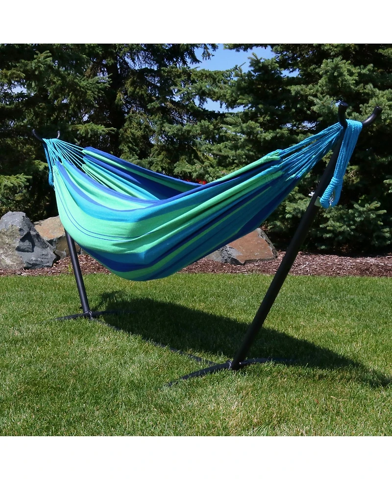 Large Double Brazilian Hammock with Stand and Carrying Case