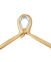 Sunnydaze Decor Caribbean Style Extra Large Hanging Rope Hammock Chair Swing with Stand - 300 lb Weight Capacity