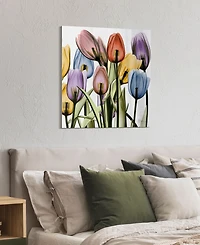 Empire Art Direct Tulip Scape x-ray Ii Frameless Free Floating Tempered Glass Panel Graphic Wall Art, 24" x 24" x 0.2"