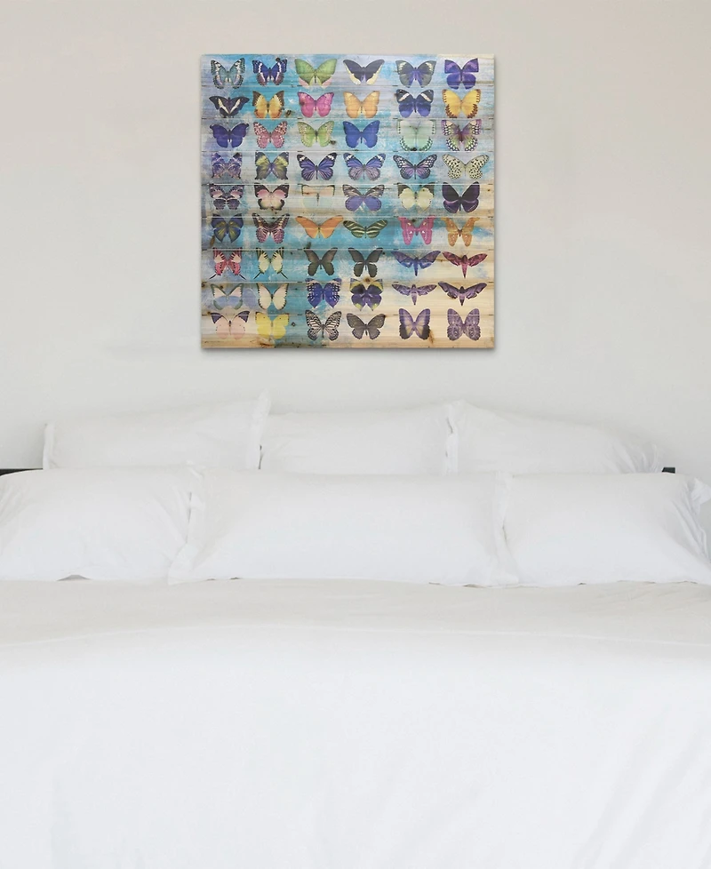 Empire Art Direct Butterflies Arte de Legno Digital Print on Solid Wood Wall Art, 36" x 36" x 1.5"