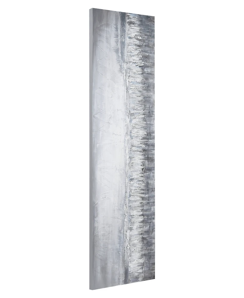 Empire Art Direct Silver Dust Textured Metallic Hand Painted Wall Art by Martin Edwards, 20" x 72" x 1.5"