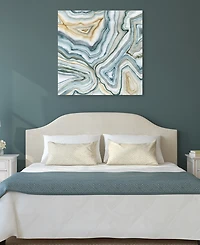 Empire Art Direct Agate Abstract I Frameless Free Floating Tempered Art Glass Abstract Wall Art by Ead Art Coop, 38" x 38" x 0.2"
