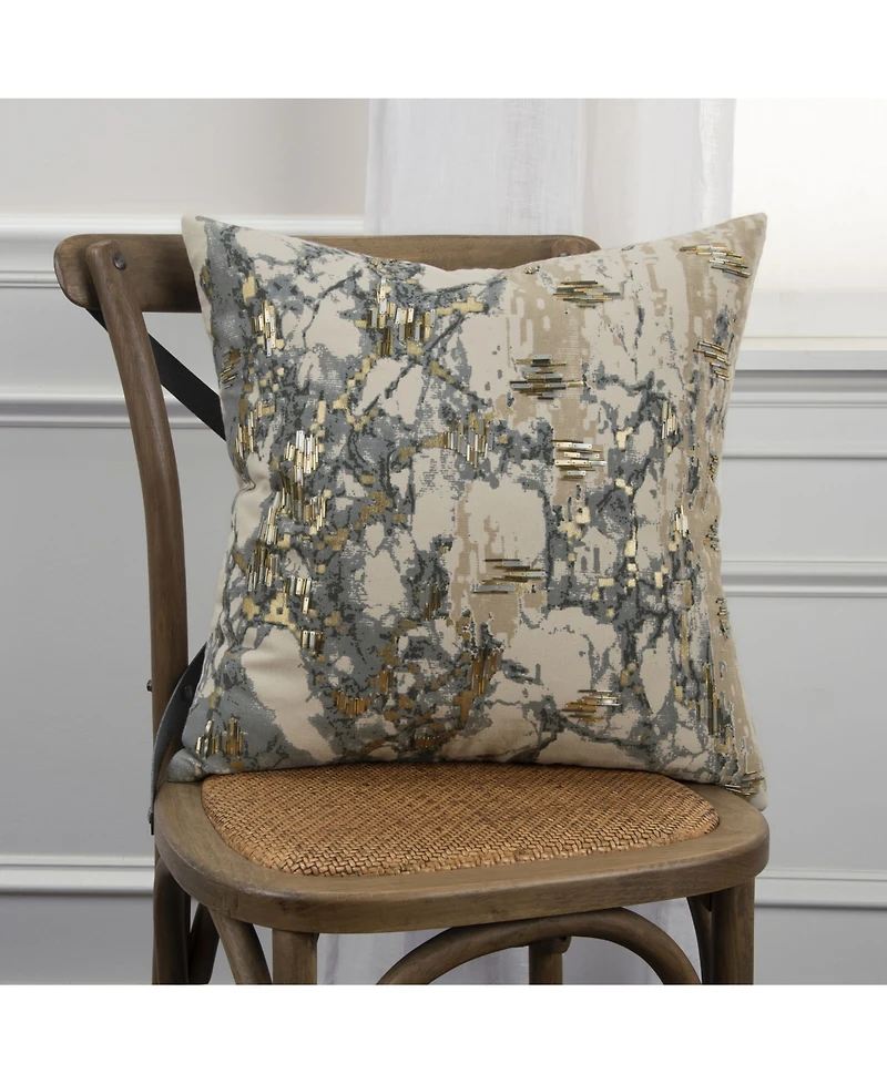 Rizzy Home Abstract Polyester Filled Decorative Pillow, 20" x 20"