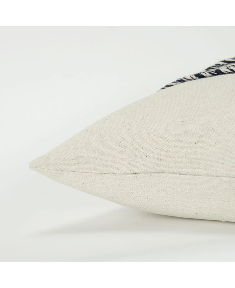 Closeout! Rizzy Home Stripes Polyester Filled Decorative Pillow, 20" x 20"