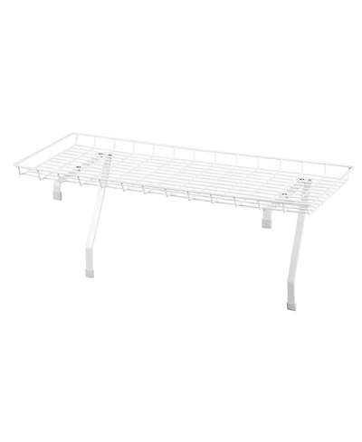 Household Essentials Rear Display Over-The-Washer Storage Shelf to Organize and Store Laundry Room Supplies, White