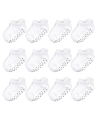 Touched by Nature Baby Boys Unisex Natural Cotton Socks with Non-Skid Gripper for Fall Resistance