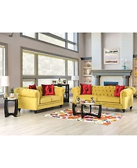 Furniture of America Shields Upholstered Loveseat