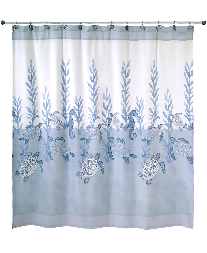 Avanti Caicos Sea Turtles Printed Shower Curtain, 72" x 72"