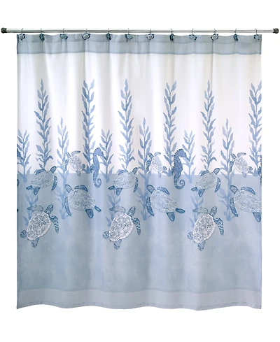 Avanti Caicos Sea Turtles Printed Shower Curtain, 72" x 72"