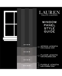 Lauren Ralph Rubin Back Tab Rod Pocket Sheer Curtain Panel