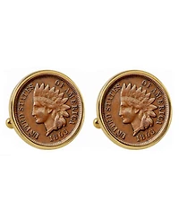 American Coin Treasures 1800's Indian Penny Bezel Coin Cuff Links