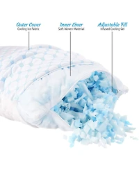 Nestl Heat and Moisture Reducing Ice Silk and Gel Infused Memory Foam 2-Pack Pillow, Toddler