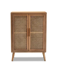 Furniture Alina Mid-Century Modern Finished 2 Door Accent Storage Cabinet