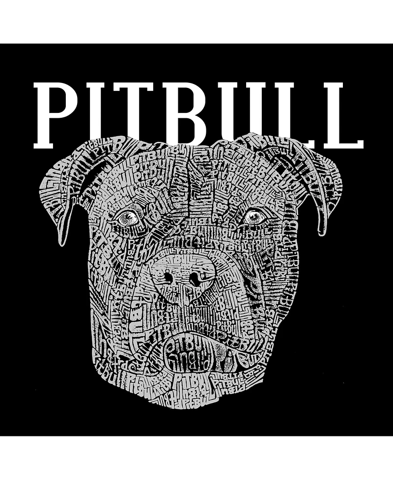 La Pop Art Men's Word - Pitbull Face T-Shirt