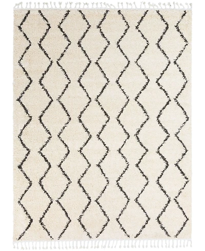 Livabliss Berber Shag Bbe-2303 Charcoal 7'10" x 10'2" Area Rug