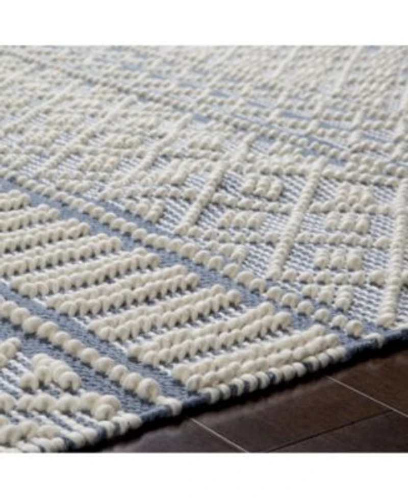 Closeout Livabliss Farmhouse Tassels Fts 2301 Denim Rug