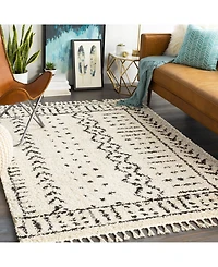Livabliss Berber Shag Bbe-2311 Charcoal 6'7" x 9' Area Rug