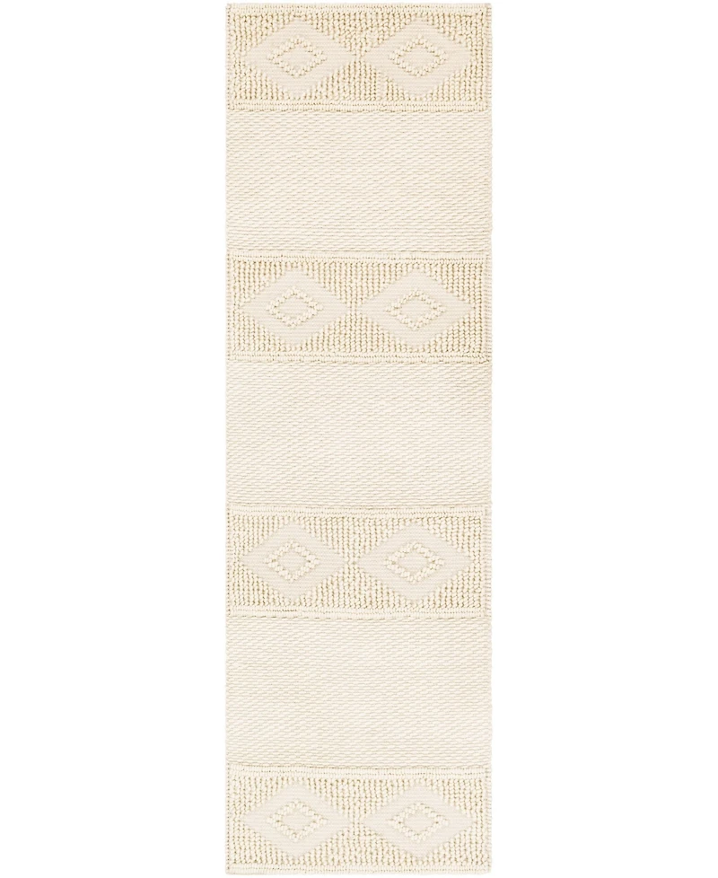 Surya Farmhouse Neutrals Fls- Cream 2'6" x 8' Runner Area Rug