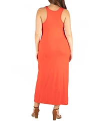 24seven Comfort Apparel Plus Racerback Maxi Dress