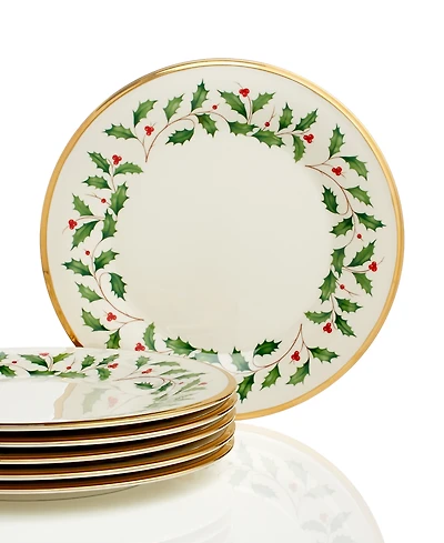 Lenox Holiday Dinner Plates, Set of 6