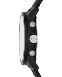 A|X Armani Exchange Men's Chronograph Black Silicone Strap Watch 44mm