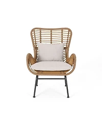Noble House Montana Outdoor Club Chairs with Cushions, Set of 2