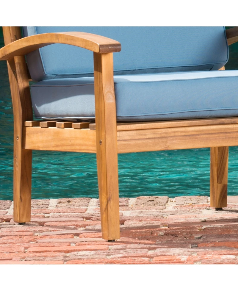 Noble House Aletta Outdoor Club Chairs with Cushions, Set of 2