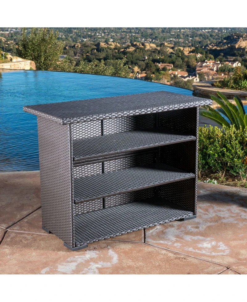 Noble House Levont Contemporary Outdoor Bar