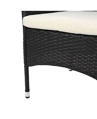 Noble House Malaga Outdoor 3 Piece Bistro Set with Cushions