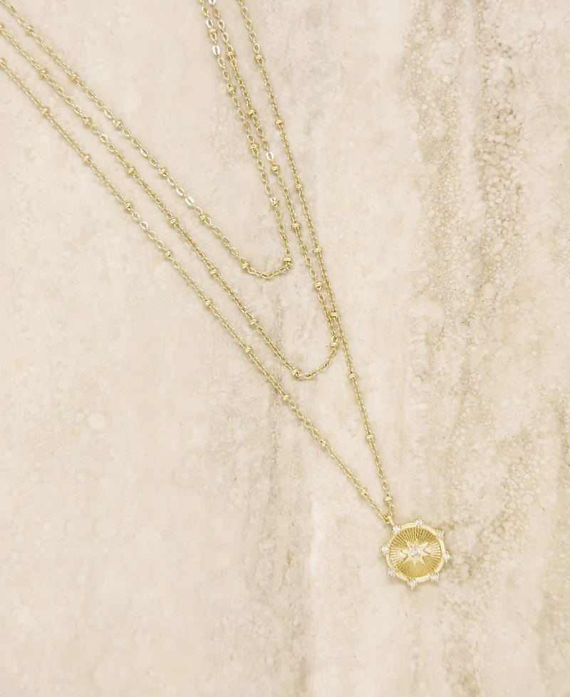 Ettika Compass Keepsake Layered Women's Necklace