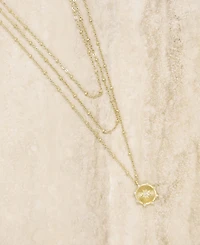 Ettika Compass Keepsake Layered Women's Necklace