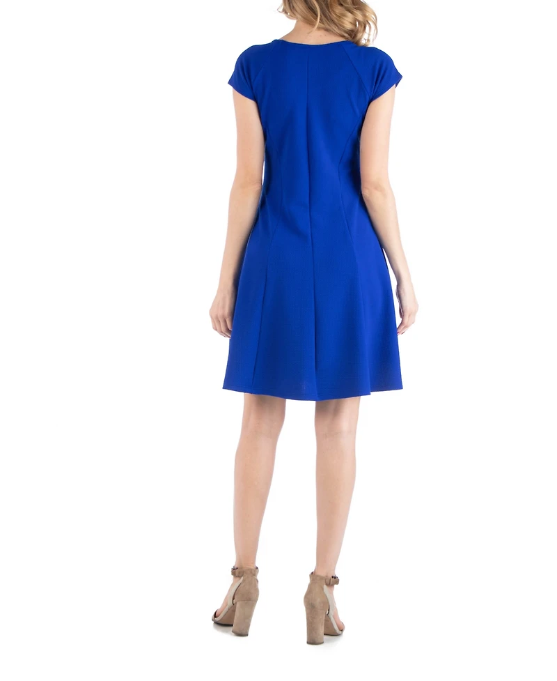 24seven Comfort Apparel Maternity Dress with Keyhole Neck