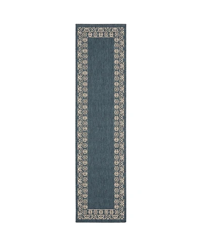 Oriental Weavers Latitude 1503B Blue 1'10" x 7'6" Runner Rug