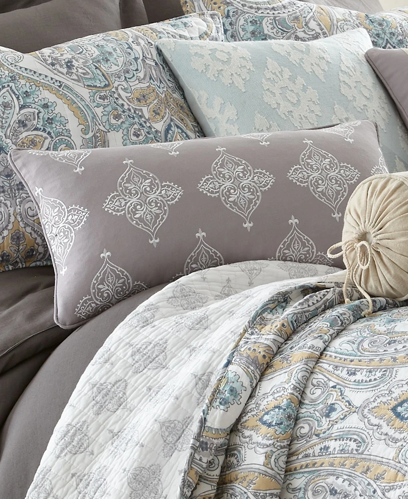 Levtex Rome Embroidered Decorative Pillow, 12" x 24"
