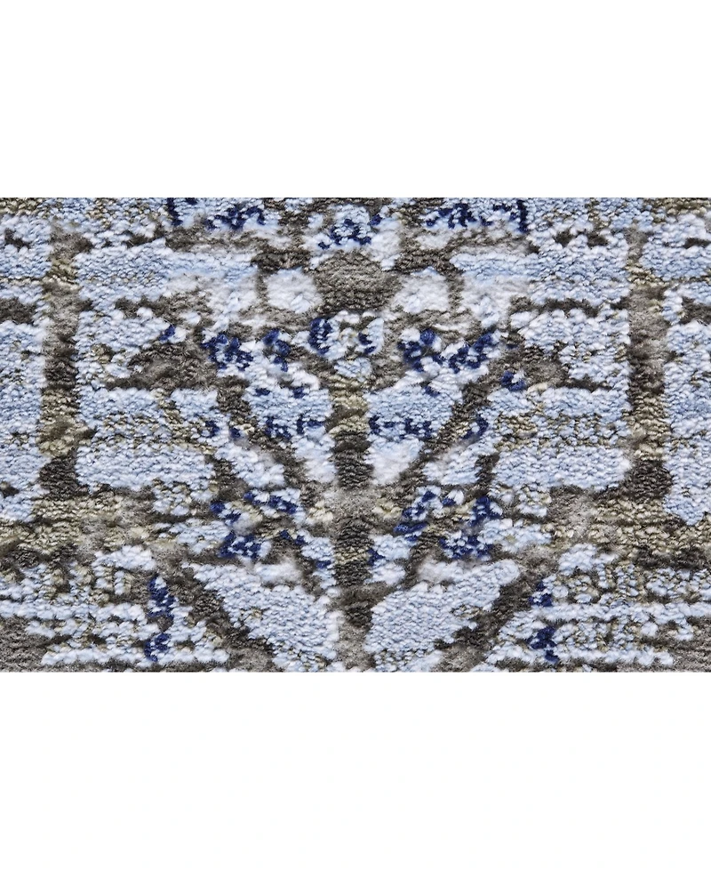 Feizy Gaspar R3834 Blue 6'7" x 9'6" Area Rug