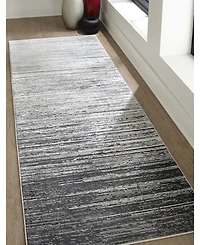 Feizy Micah R3337 Black 2'10" x 7'10" Runner Rug