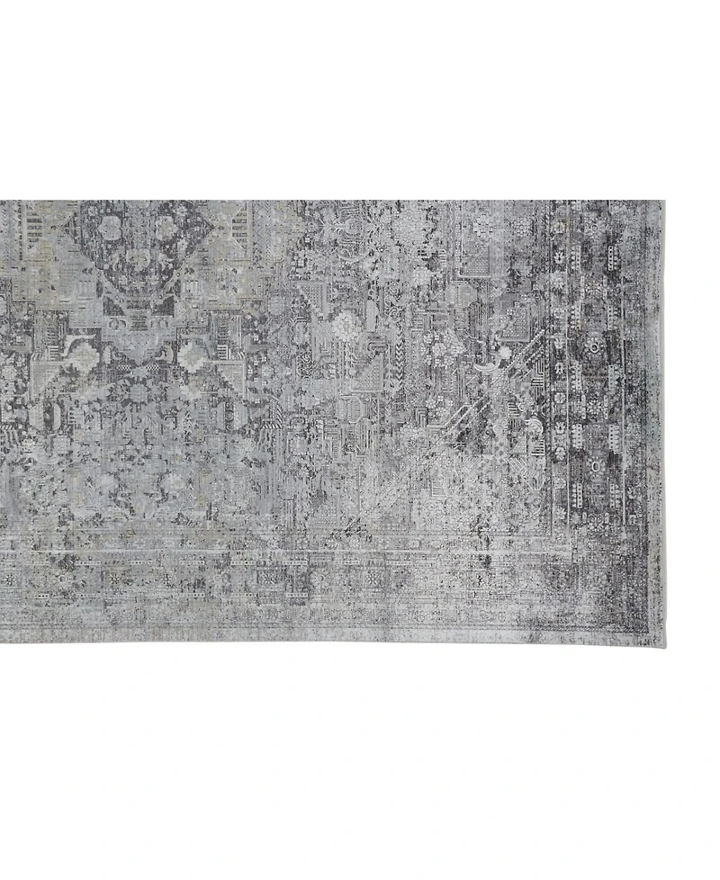 Feizy Sarrant R3965 Sand 4' x 5'3" Area Rug