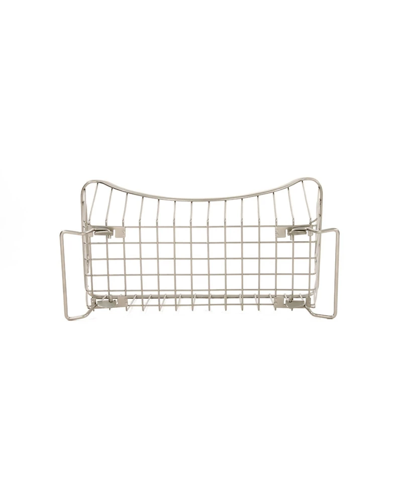 Spectrum Diversified Ashley Stackable Wire Basket with Raised Feet and Looped Handles, Small