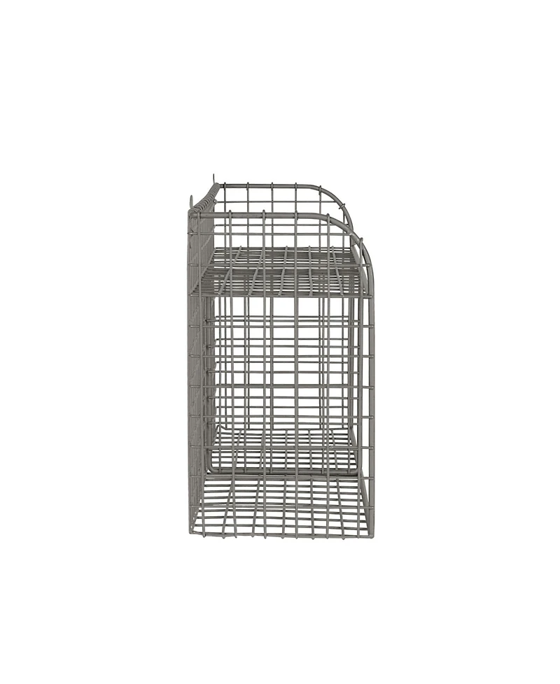 Spectrum Vintage-like Living Wall Mount Double Bin with Shelf