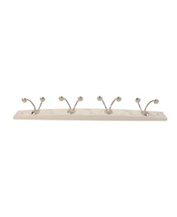 Spectrum Stratford Wall Mount 4-Double Hook Wood Rack
