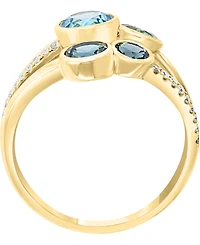 Lali Jewels Multi-Gemstone (2 ct. t.w.) & Diamond (1/10 Ring 14k Gold