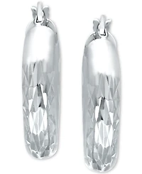 Giani Bernini Small Embellished Hoop Earrings in Sterling Silver, 25mm, Created for Macy's