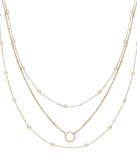 Ettika Monroe Crystal Strand Layered Necklace
