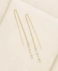 Ettika Crystal Baguette Threader Earrings