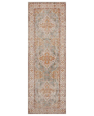 Amer Rugs Eternal Ete-3 Aqua/Ivory 2'7" x 7'6" Runner Rug